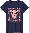 EDILILU Cute Pig Kawaii Pig Lover Piglet Women Girls T-Shirt - Navy Blue