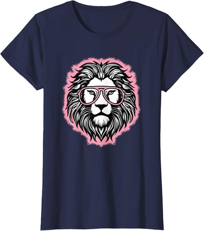 Cute Pink Lion Wild Animal Lion Lover Women Girls T-Shirt