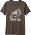 Horse Tee Horse Premium Tri-Blend T-Shirt - Brown