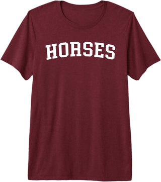 Horses - Designs Horses Premium Tri-Blend T-Shirt - Burgundy