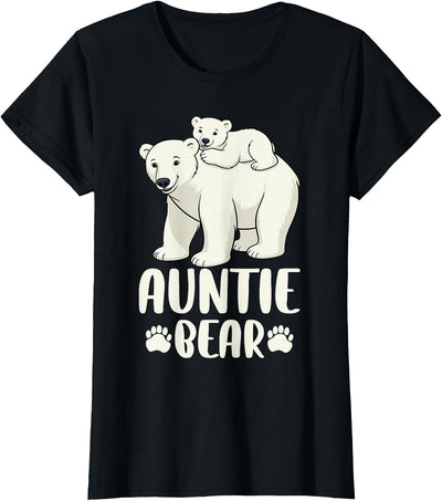 Polar Bear Family Art Creations Auntie Bear and Cub Polar Bear T-Shirt