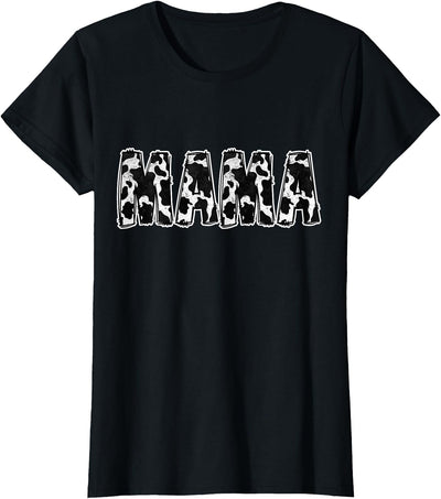 Whole Family Mama Cow Pattern Cow T-Shirt