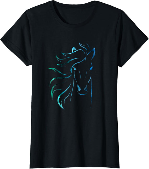Wonderful Horse Silhouette Horse T-Shirt - As Pictured