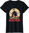 Dog Mom Halloween Costume Gifts Dog Mom Halloween Witch Spooky German Shepherd Mom Dog Lover T-Shirt - Black