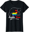 Funny Bear Family Gay LGBT Pride HBL LGBT Auntie Bear Aunt Gay Pride Proud Mom Mother's Day T-Shirt - Black