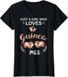 Guinea Pig Love Just a Girl Who Loves Guinea Pigs Funny Animal T-Shirt - Black
