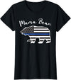 TourisTeez for Mama Bear Women Police Flag Womens MAMA BEAR | Police Flag Womens Police Mom Gift T-Shirt - Black