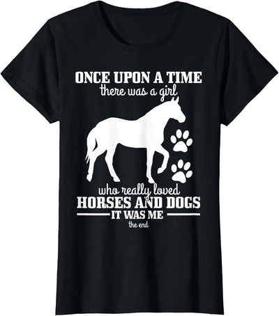 We Love Horses & Dogs - Gifts For Girls Horses & Dogs Funny Horse Girl Gift T-Shirt
