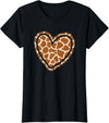 EDILILU Cute Animal Pattern Giraffe Heart Women Girls T-Shirt - Black