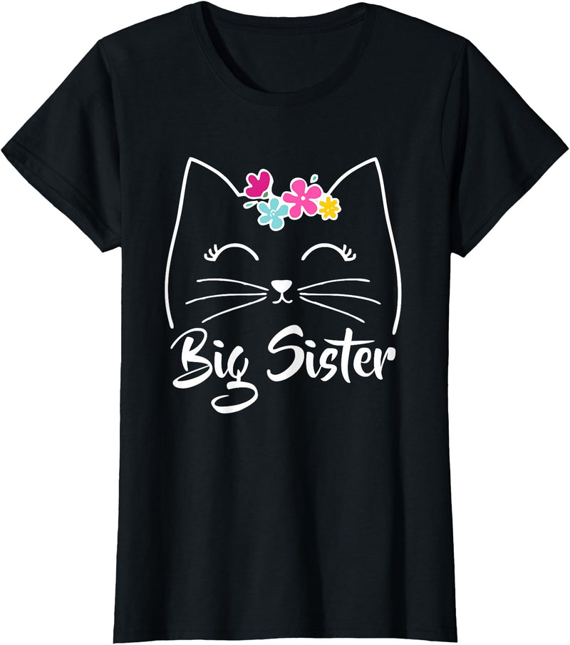 Best Cat Humor Tees & Gifts Big Sister Cute Kitty Cat Lover Pets T-Shirt