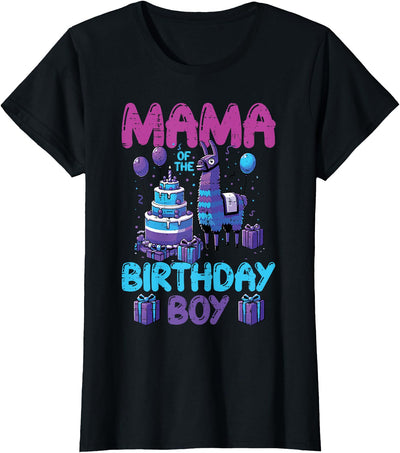 Birthday Party Shirts For Men Women Kids Mama of Birthday Boy Llama Pinata Party Family Match Women T-Shirt
