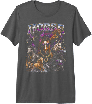 Horse Premium Tri-Blend T-Shirt - Grey