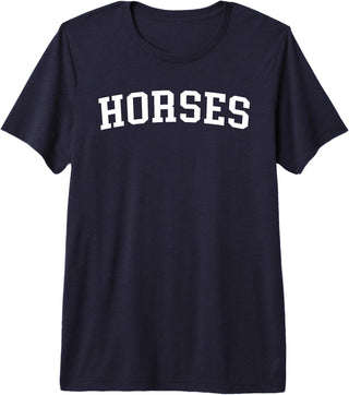 Horses - Designs Horses Premium Tri-Blend T-Shirt - Navy Blue