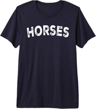 Horses - Styles Horses Premium Tri-Blend T-Shirt - Navy Blue