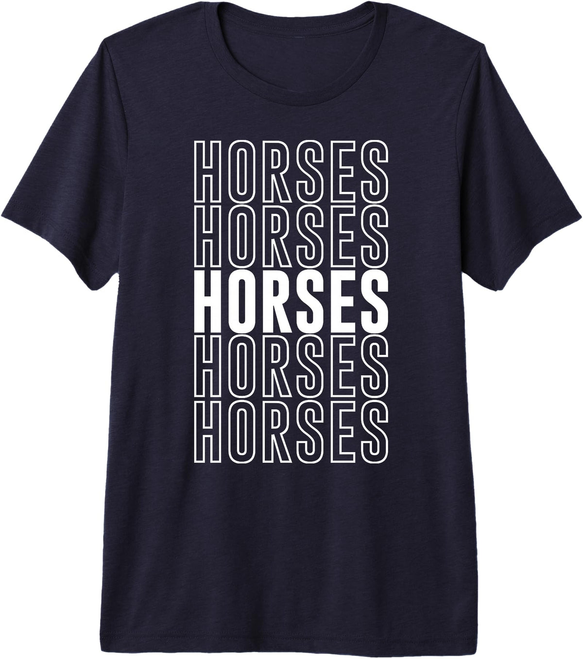 Horses Apparel Horses Premium Tri-blend T-Shirt - Navy Blue