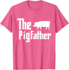 Father's Day Farming Daddy Farmer Father The Pigfather Pig Lover Farming Dad Funny Farmer Father T-Shirt - Pink Heather