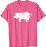 LGBTQIA+ Power Design Nasty Hungry Dirty Pig Design - Fun Gay Pig Pride - LGBTQIA+ T-Shirt - Pink Heather
