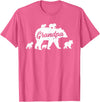 Matching Bear Family Apparel Vintage Grandpa Bear with 5 Cub Father's Day T-Shirt - Pink Heather