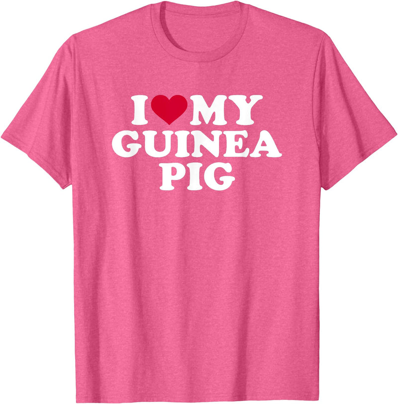 I love my guinea pig T-Shirt - Pink Heather