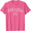 Pig Mom Typography Design Pig Mom Funny Athletic Lettering Pet Owner Mama T-Shirt - Pink Heather
