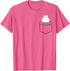 Arctic Polar Bear Gifts And Tees Polar Bear In a Pocket Cute Pocket Polar Bear T-Shirt - Pink Heather