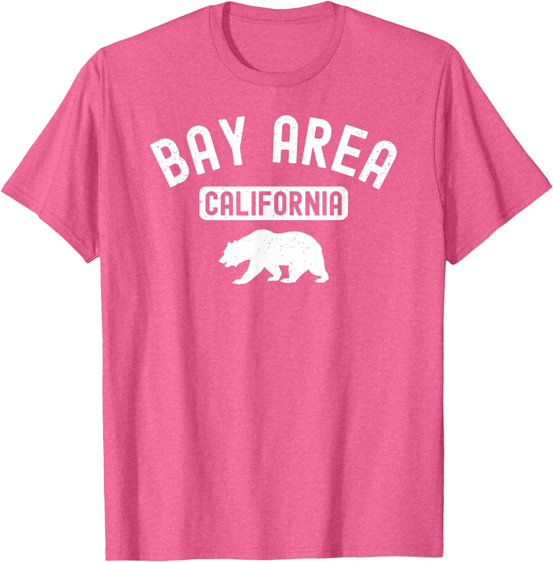 Cali Retro Tees Bay Area San Francisco Oakland Berkeley California 510 Bear T-Shirt - Pink Heather