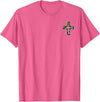 Camo Cross Fishing Faith Christian 2 Sided Hunting Fishing Cross Camo Faith Christian Fisherman Hunter T-Shirt - Pink Heather