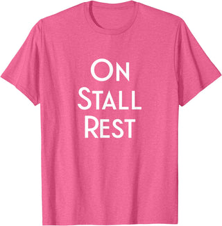 Get Well Horse Gifts for Equestrians & Horselovers Get Well Horse Gifts On Stall Rest T-Shirt - Pink Heather