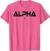 Mens ALPHA Gym Rabbit Workout Bodybuilding Fitness T-Shirt in Pink Heather