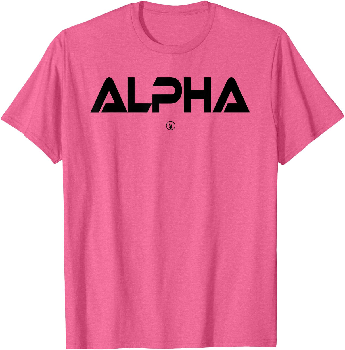 Mens ALPHA Gym Rabbit Workout Bodybuilding Fitness T-Shirt in Pink Heather