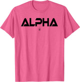 Mens ALPHA Gym Rabbit Workout Bodybuilding Fitness T-Shirt in Pink Heather