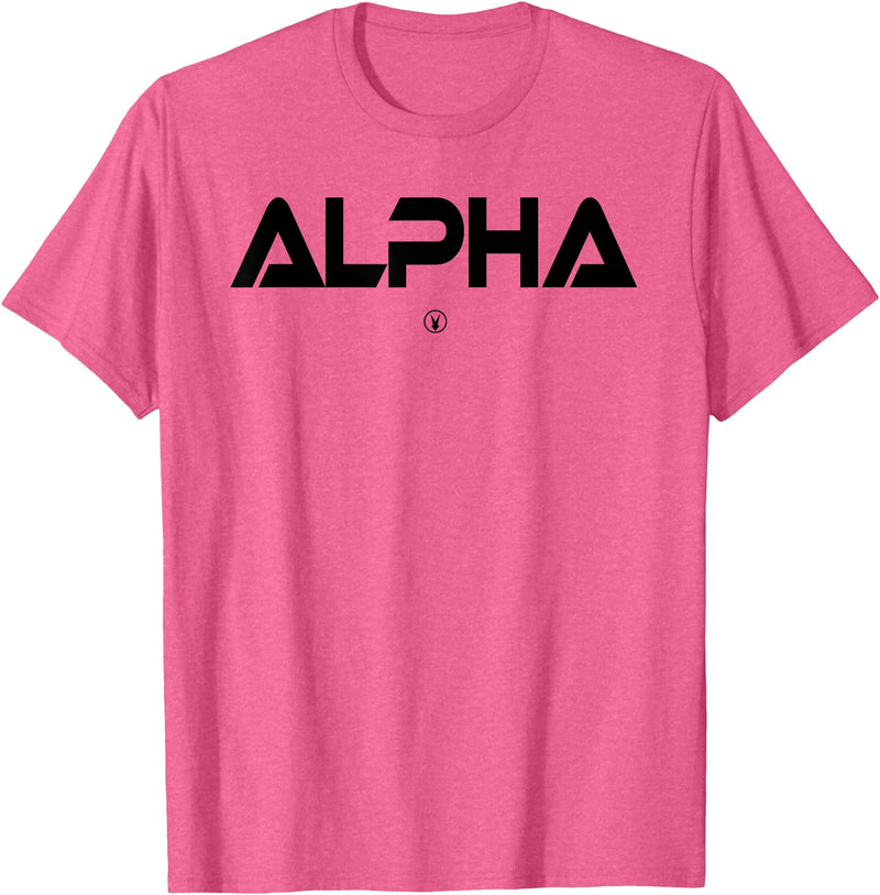 Mens ALPHA Gym Rabbit Workout Bodybuilding Fitness T-Shirt in Pink Heather