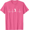 Fishing gifts Fishing heartbeat T-Shirt - Pink Heather