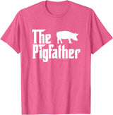 Funny Pig Whisperer Shirts Gifts The Pig Father Funny Pig Lover Whisperer T Shirt Gift T-Shirt - Pink Heather