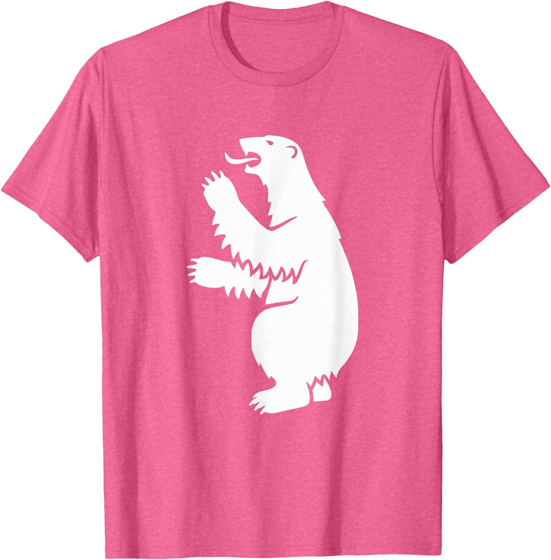 Trendy Greenland Symbol Gifts Coat of Arms Polar Bear Greenland Print T-Shirt - Pink Heather