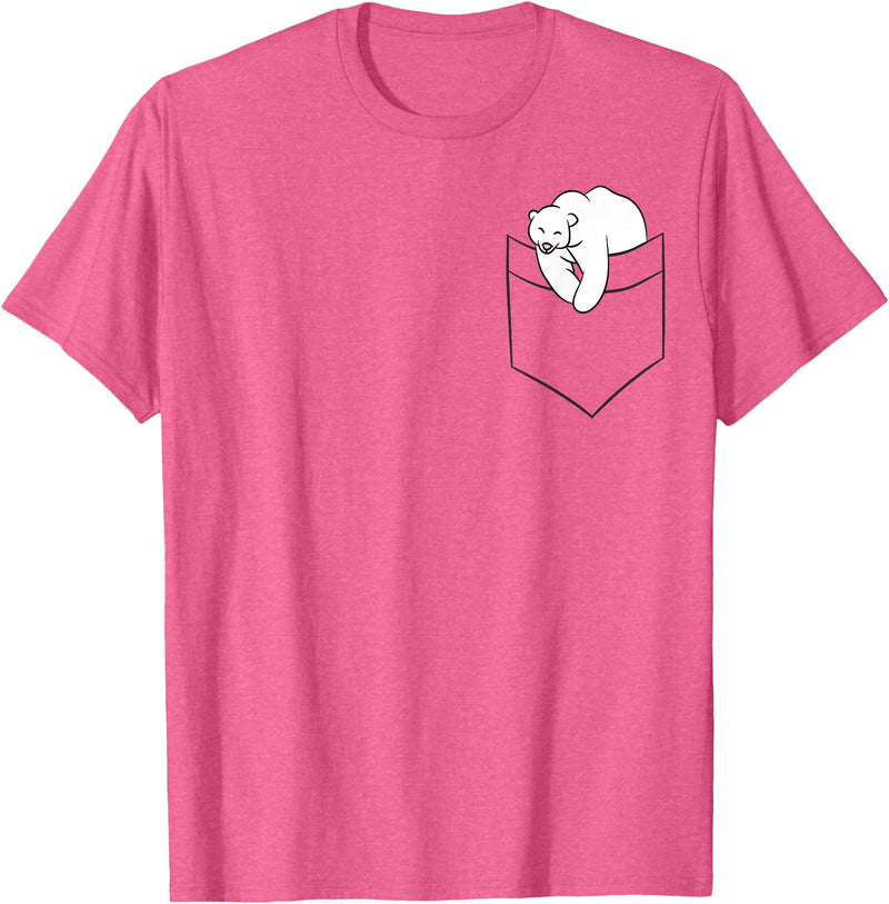 Niedliche Eisbär-Geschenke Polar Bear in Bag Funny Polar Bear in Bag T-Shirt - Pink Heather