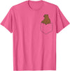 Cute Bear Lover Gifts Grizzly Bear Fake Bag T-Shirt - Pink Heather