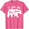 Halloween Party T-Shirt Co Boo Bear Shirt | Polar Bear Spirit Bear Halloween Apparel T-Shirt - Pink Heather
