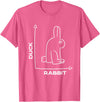 Duck - Rabbit - Funny - Joke - Bunny - Optical Illusion -Pun T-Shirt in Pink Heather