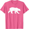 Walking Polar Bear T-Shirt - Pink Heather