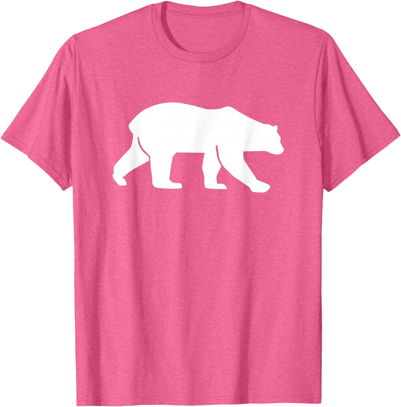 Walking Polar Bear T-Shirt - Pink Heather