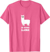 No Drama Llama Funny Llama T-Shirt - Pink Heather