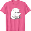 BoredKoalas Polar Bear Cartoon Fluffy Polar Bear Cute Arctic Animal Girls Gift T-Shirt - Pink Heather