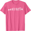 Funny Aquarium Shirts - Aquarium Evolution Fish Keeper T-Shirt - Men's Black Animal Print Crew Neck Short Sleeve Classic Fit T-Shirt - Small - Pink Heather