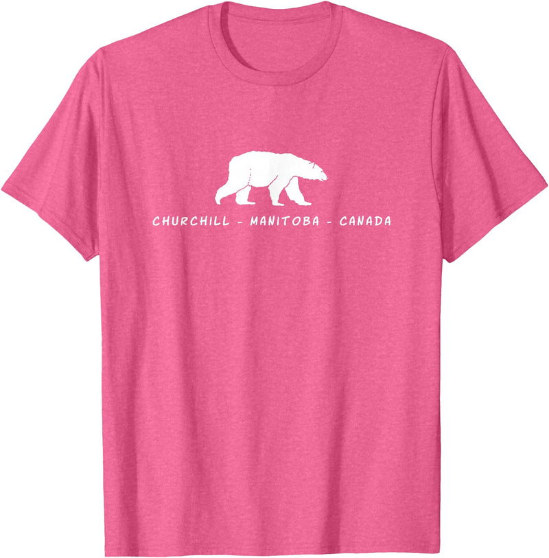 Churchill Polar Bear Shirts & Gifts Churchill Manitoba Canada Polar Bear T-Shirt - Pink Heather