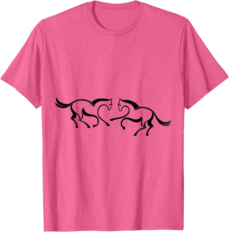 Clothing25 Horses! T-Shirt - Straight - Pink Heather