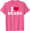 Bear Tshirts I Love Bears T-Shirt T-Shirt - Pink Heather