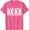 Bear Gifts Bear Tee Men Name Birthday Gifts Bear Personal Name Funny Bear T-Shirt - Pink Heather
