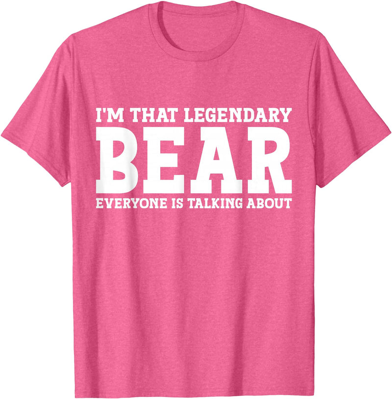 Bear Gifts Bear Tee Men Name Birthday Gifts Bear Personal Name Funny Bear T-Shirt - Pink Heather
