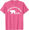 All in the Bear Family Grand Papa Bear Grandpa With 2 Two Cubs Gift T-Shirt - Pink Heather